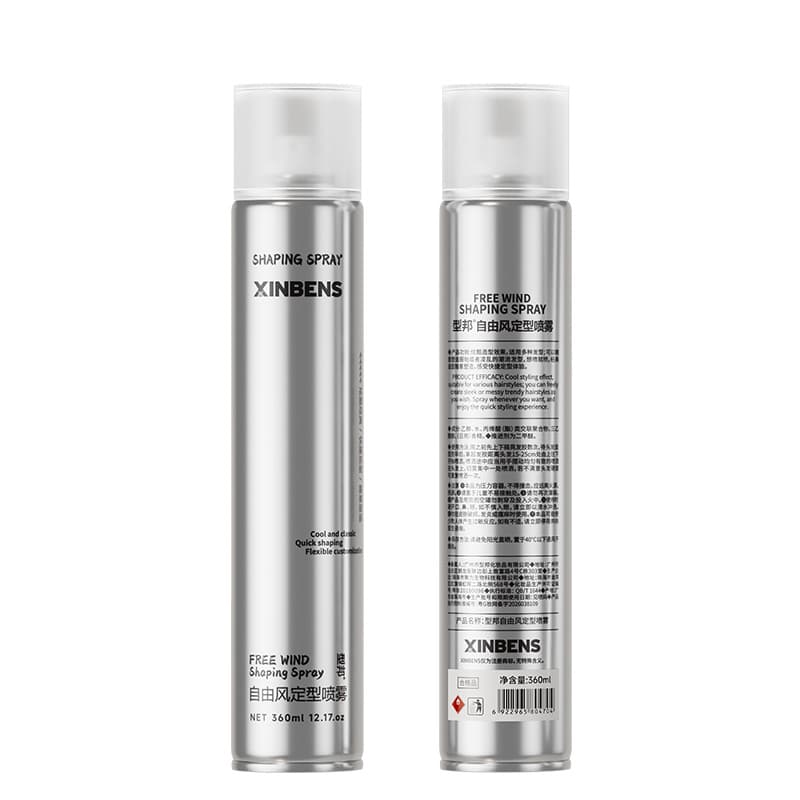 Xingbang Free Wind 360ml Stylist Hairspray Setting Spray Moisturizing Non-White Gel Water Non-Sticky Wholesale