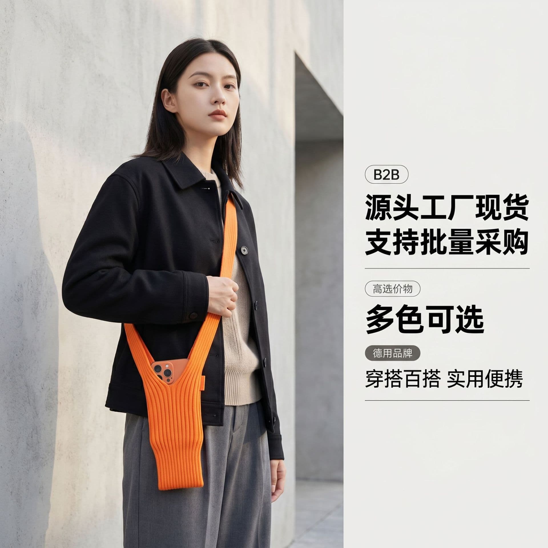 New Knitted Phone Pouch, Niche Fashion Trendy Woven Stretchy Premium Phone Bag, Portable Phone Organizer