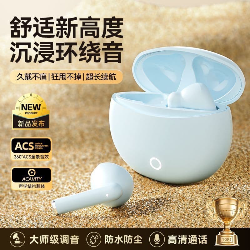 High-quality wireless headphones 2025 new Bluetooth headphones semi-in-ear headphones noise reduction source factory spot wholesale