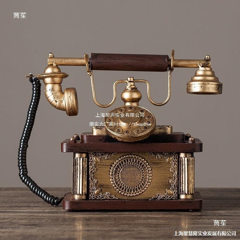 Retro Nostalgic Ornament Old-Style Black and White TV Radio Gramophone Telephone Model Photo Prop Decoration
