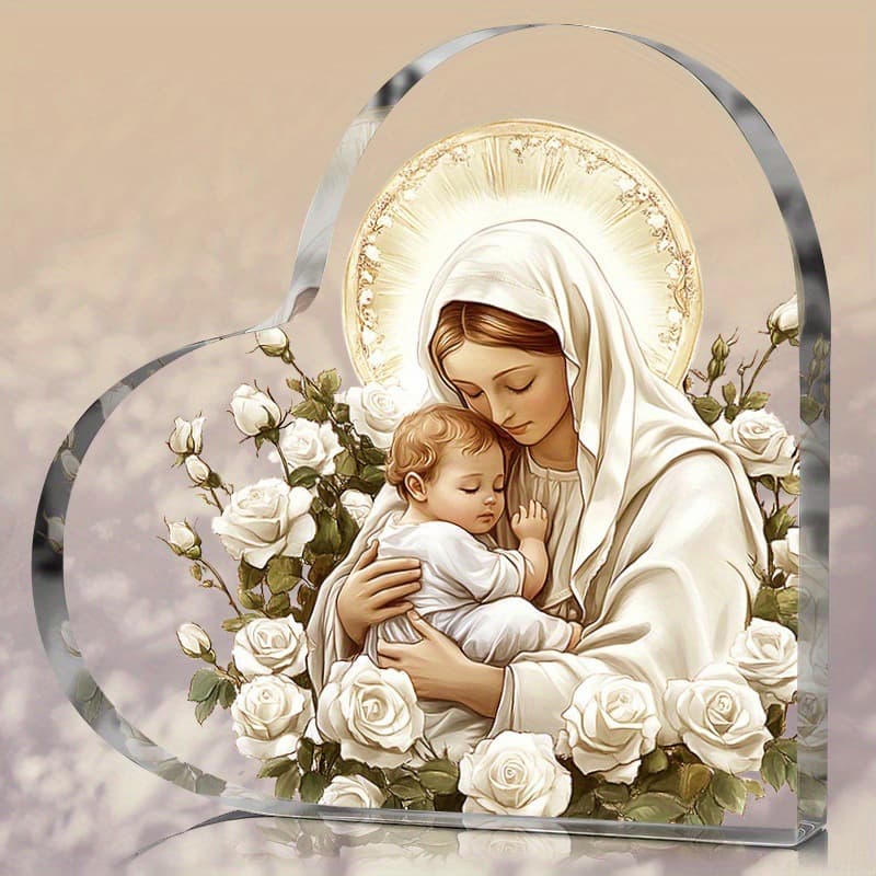 Christmas gift acrylic table for newborn celebration, gift to friends, loving desktop ornaments, cross-border decorations