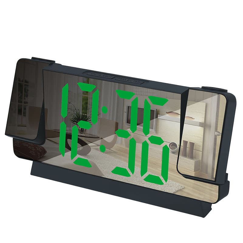New Creative Multifunctional Mirror Projection Clock, Large Screen Electronic Digital Alarm Clock, Wholesale, Luminous Home Projection Clock