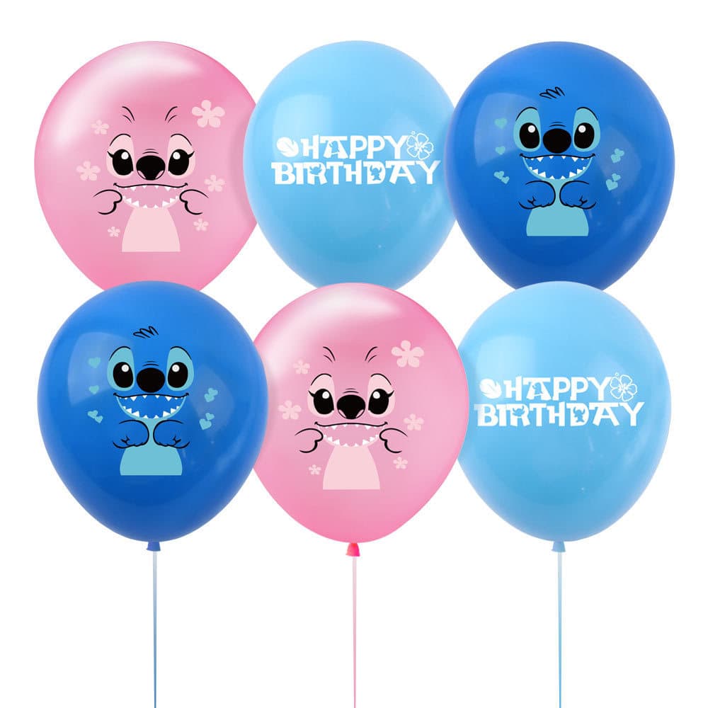 Cross-border 12-inch Lilo and Stitch latex balloon Stitch birthday party balloon decoration supplies