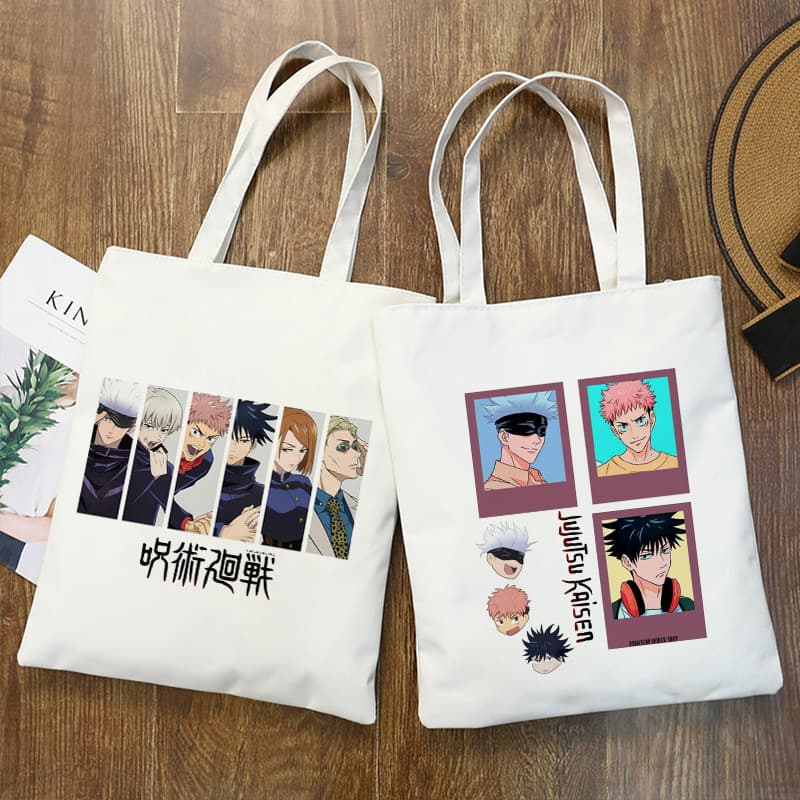 Cross-border trade Jujutsu Kaisen printed canvas bag Harajuku shoulder bag student fashion handbag in stock