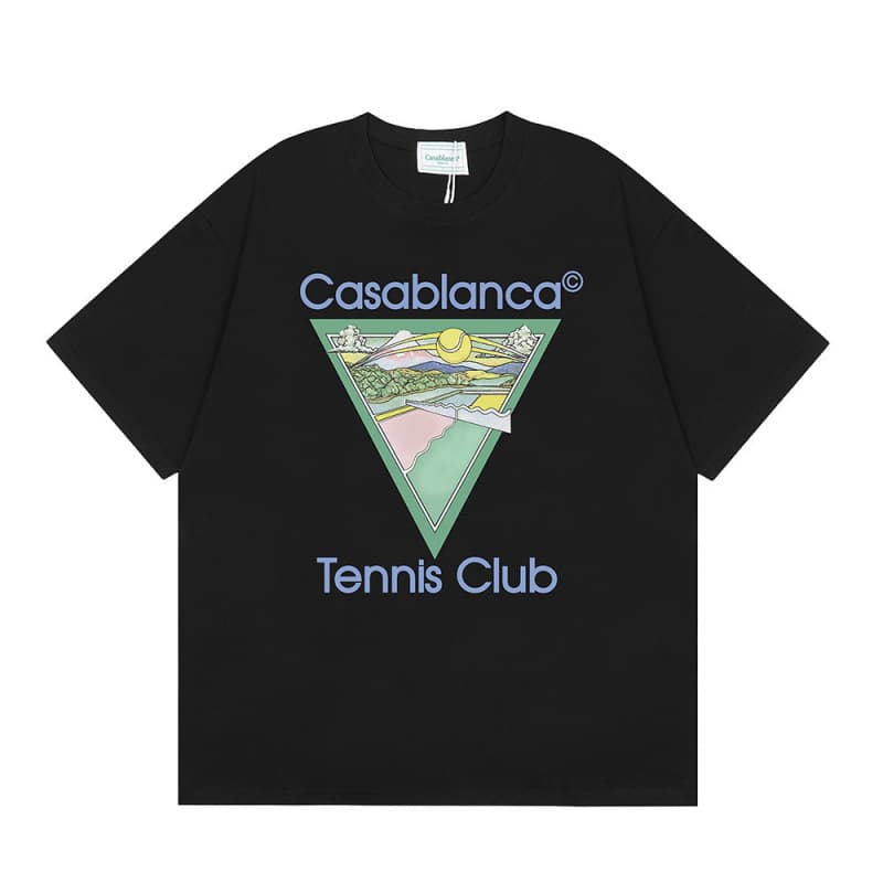 Cross-border 2026 Spring/Summer New Casablanca LOGO Print Unisex Loose Short Sleeve T-Shirt