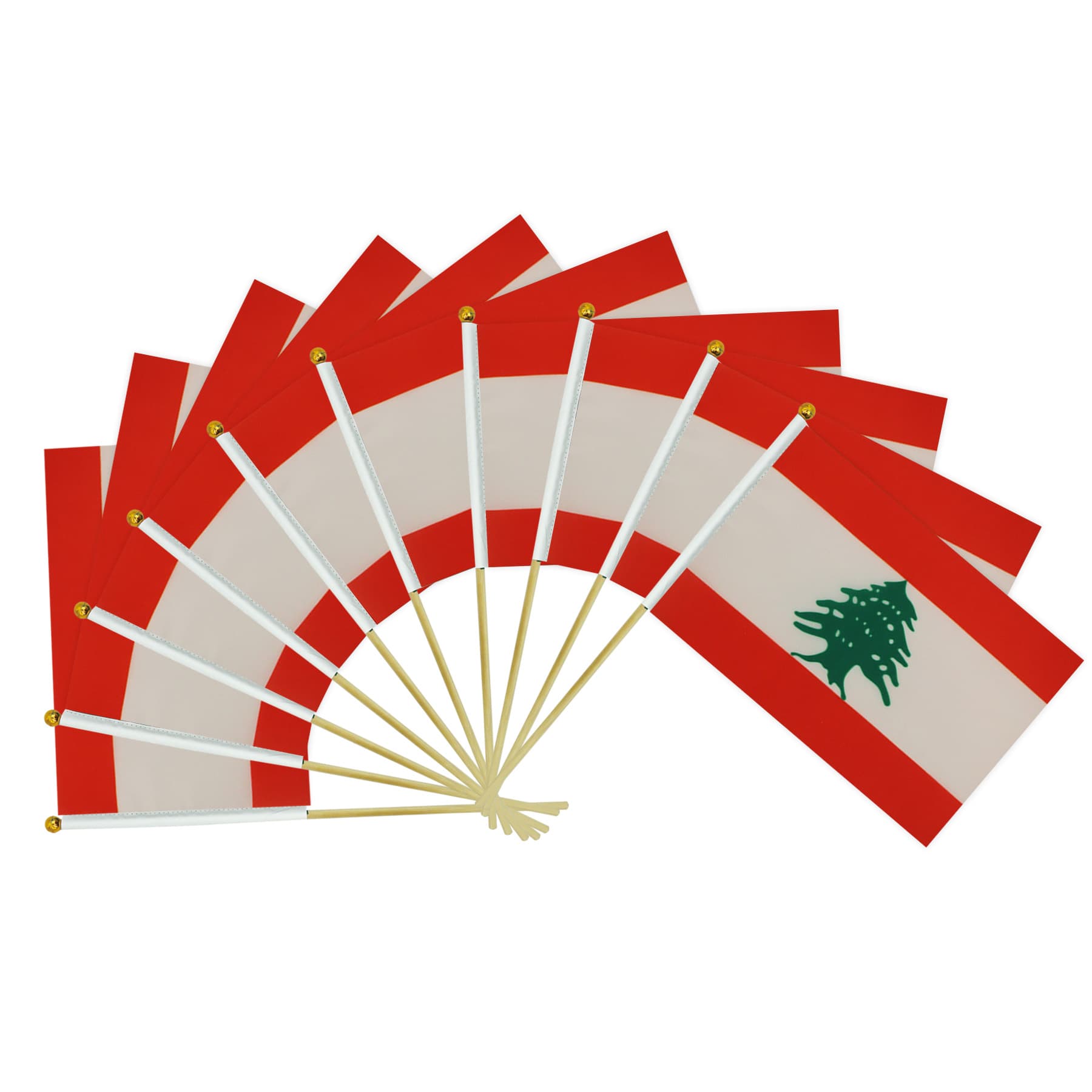 Lebanon World Cup Hand Waving Small Flag Wholesale Hand Flag for Tourism Sports Competition Fan Cheering