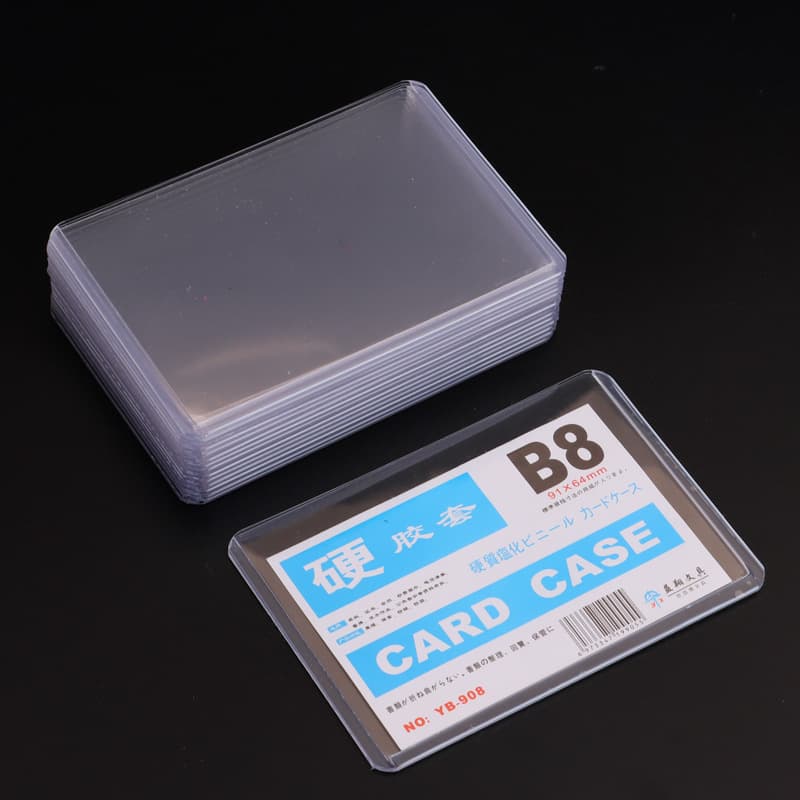B8 Card Sleeve Double-Sided Transparent Hard Plastic Sleeve Photo Small Card Protection Hard Card Sleeve Idol Celebrity Album 3-Inch