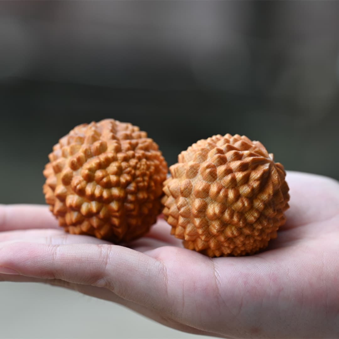 Authentic Taihang Cliff Cypress Hand Balls Aged Durian Health Massage Balls Elderly Fitness Spheres Gift for Elders