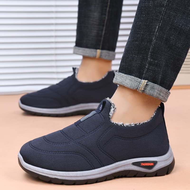 2024 Winter New Fleece-Lined Warm Thickened Old Beijing Cotton Shoes Women's Short Boots Versatile Women's Boots Couple Style Men's Shoes