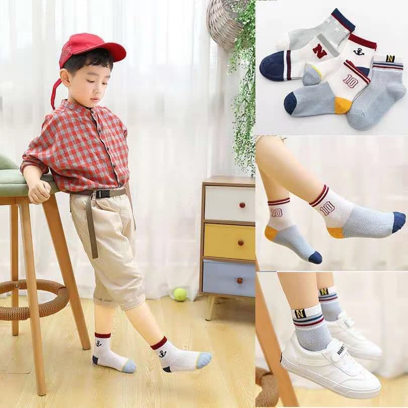 Children's Socks Summer Thin Mesh Boys Girls Children Students Middle Tube Big Children Wholesale Manufacturer Cartoon Children's Socks