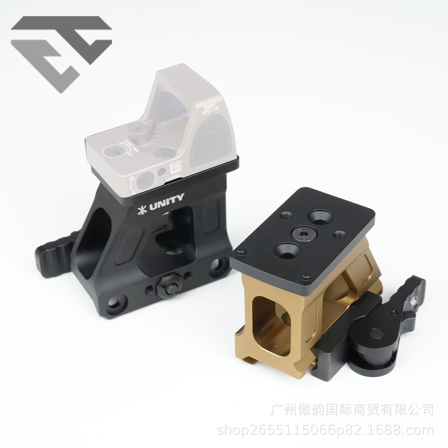 RMR UN Quick Detach Height Riser Base CNC Metal Riser Base Compatible with 21mm Rail Optic Mount Height Riser