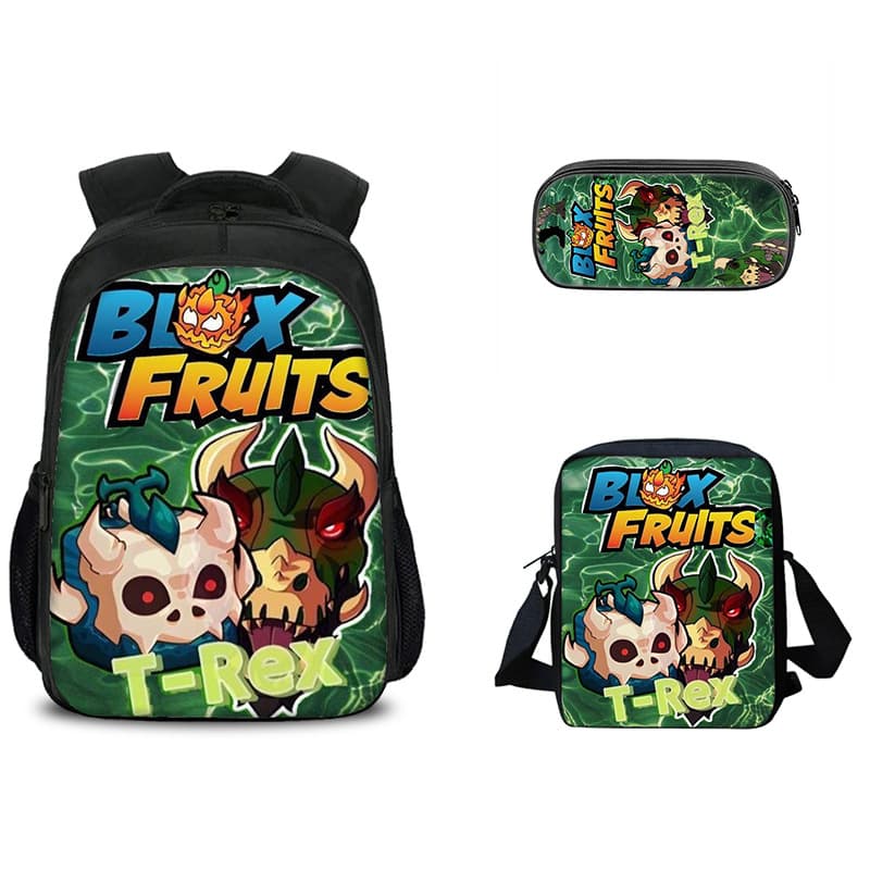 ROBLOX Game Blox Fruits Printed Backpack Devil Fruit 40cm Backpack Set for Students