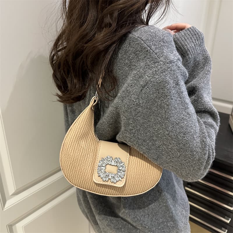 Premium 2025 Fall New Fashion Trendy Chic Versatile Simple Casual Textured Shoulder Handbag for Women