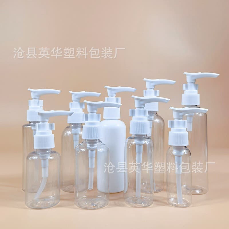 50/100ml press pump bottles, 500ml cosmetic bottles, 80ml hand soap refill containers, shampoo bottles