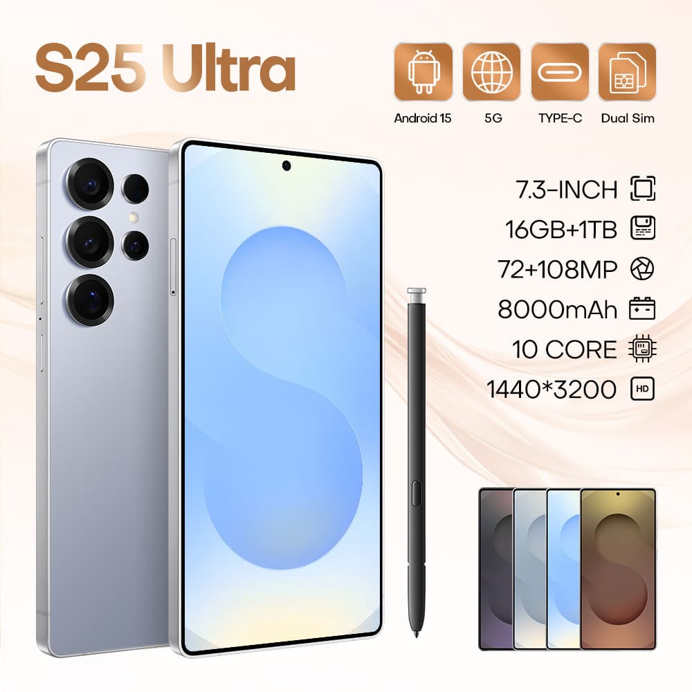 S25Ultra cross-border mobile phone 4 64 in stock original rubber sleeve 6.75 inch smart phone Android foreign trade generation
