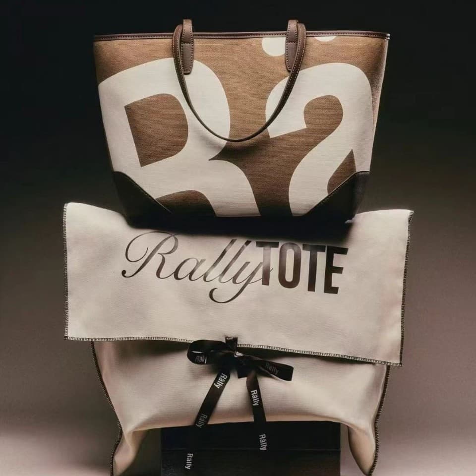 Cross-border Thailand rally niche brand tote bag letter print shopping bag fashion single shoulder underarm bag women
