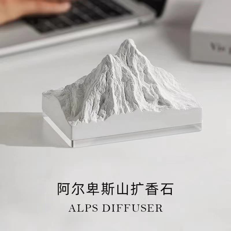 Alps Mountain Aromatherapy Stone Snowy Peak Long-lasting Indoor Office Bedroom Home Flameless Essential Oil Diffuser Ornament