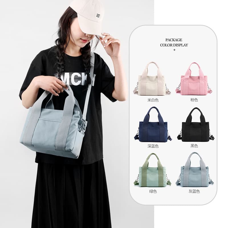 Japanese Canvas Bag Handheld Crossbody Lunch Bag Large Capacity Maternity Bag Trendy Shoulder Bag Portable Baby Bag