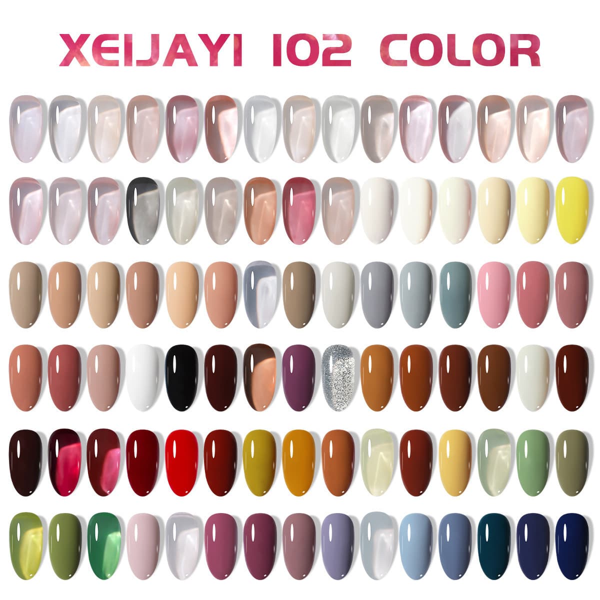 New Trend Nail Gel Polish 102 Solid Color Long-Lasting Nail Polish UV Gel for Nail Salon Use