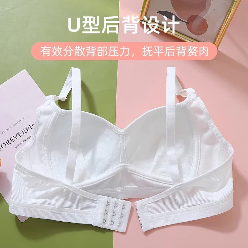 High School Girls' Bra, Thin Fixed-Cup Bra for Three Stages of Adolescent Development, Teenagers
