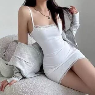 Summer Sexy Nightgown Princess Cute Pure Desire Style Halter Bodycon Pajamas Women's Home Halter Nightgown Couple Ice Silk