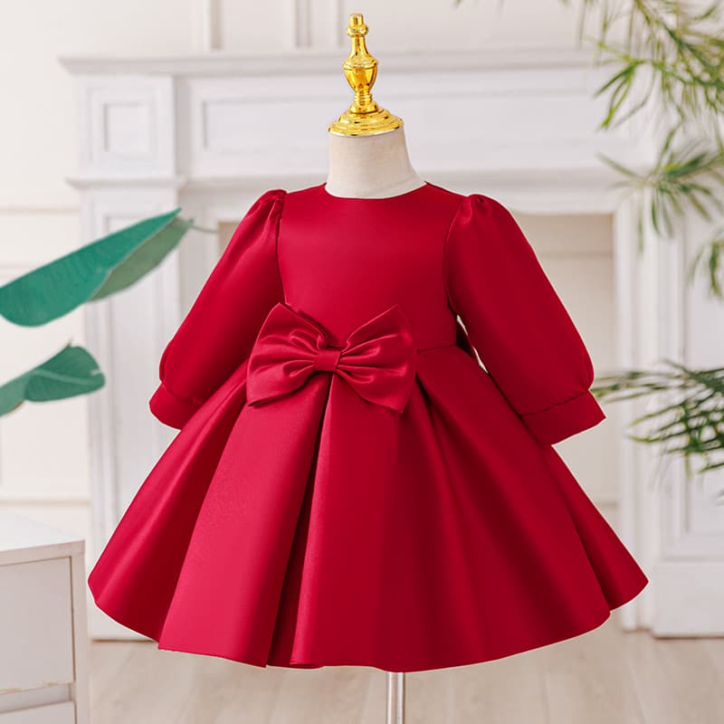 Girls Dress High-End Autumn Winter Flower Girl Dress Girls Ball Birthday Party Dress Princess Dress Cross-Border