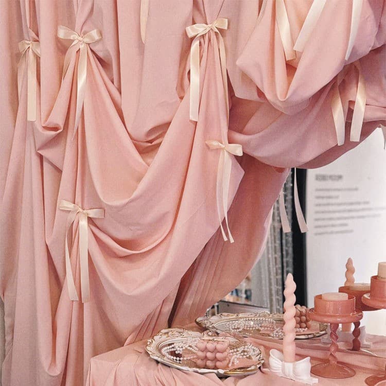 Wedding Decorative Fabric Drapes, Natural Fabric Stage Background Cloth, Vintage Birthday Decoration Cream Tablecloth, Wedding Background Drapes