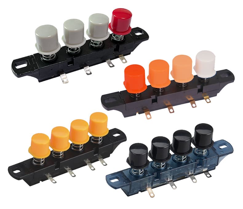 Electric fan, floor fan, table fan, four-position piano key switch; juicer, blender, four-speed piano key switch.