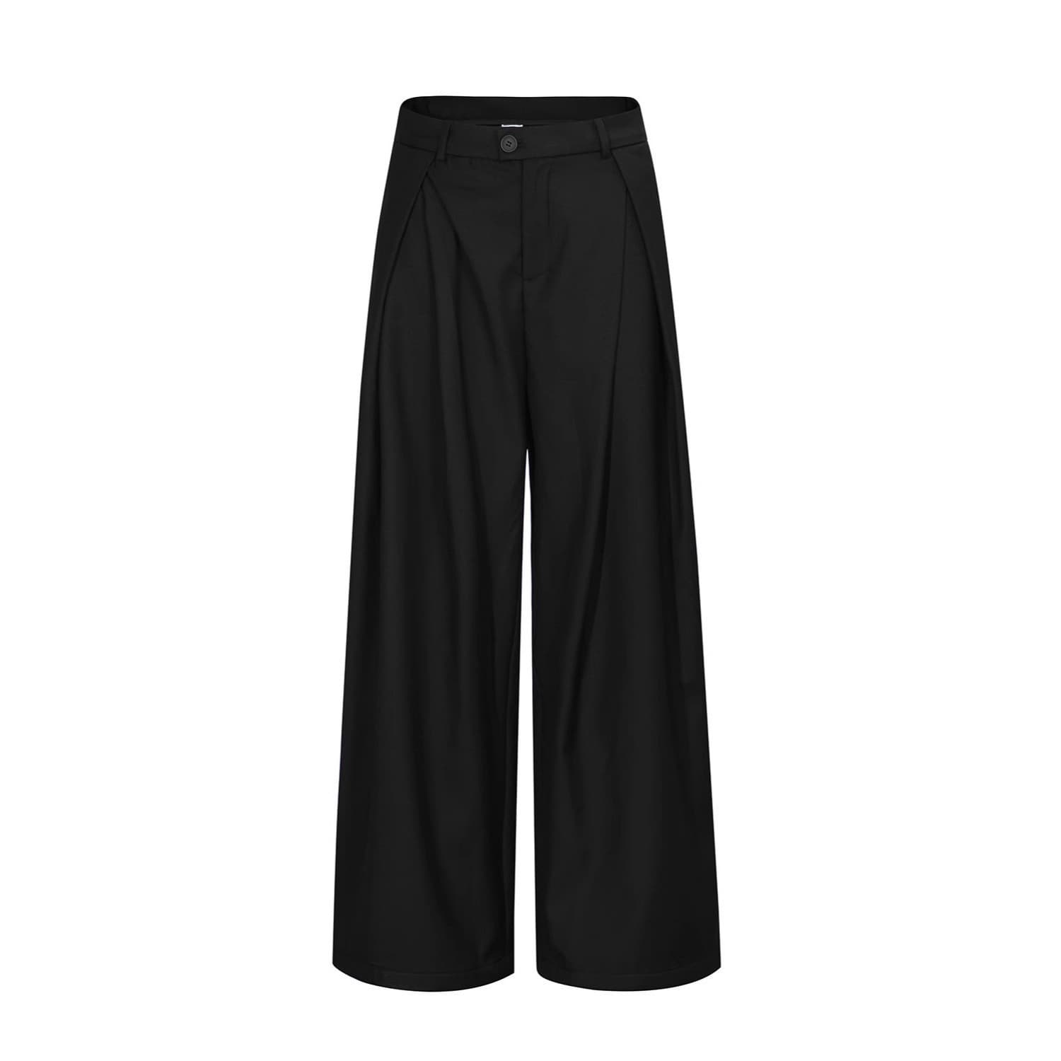 Acarton Pleated Wide-Leg Pants Loose Designer Trousers Wrinkle-Free Casual Straight-Long Pants for Men and Women