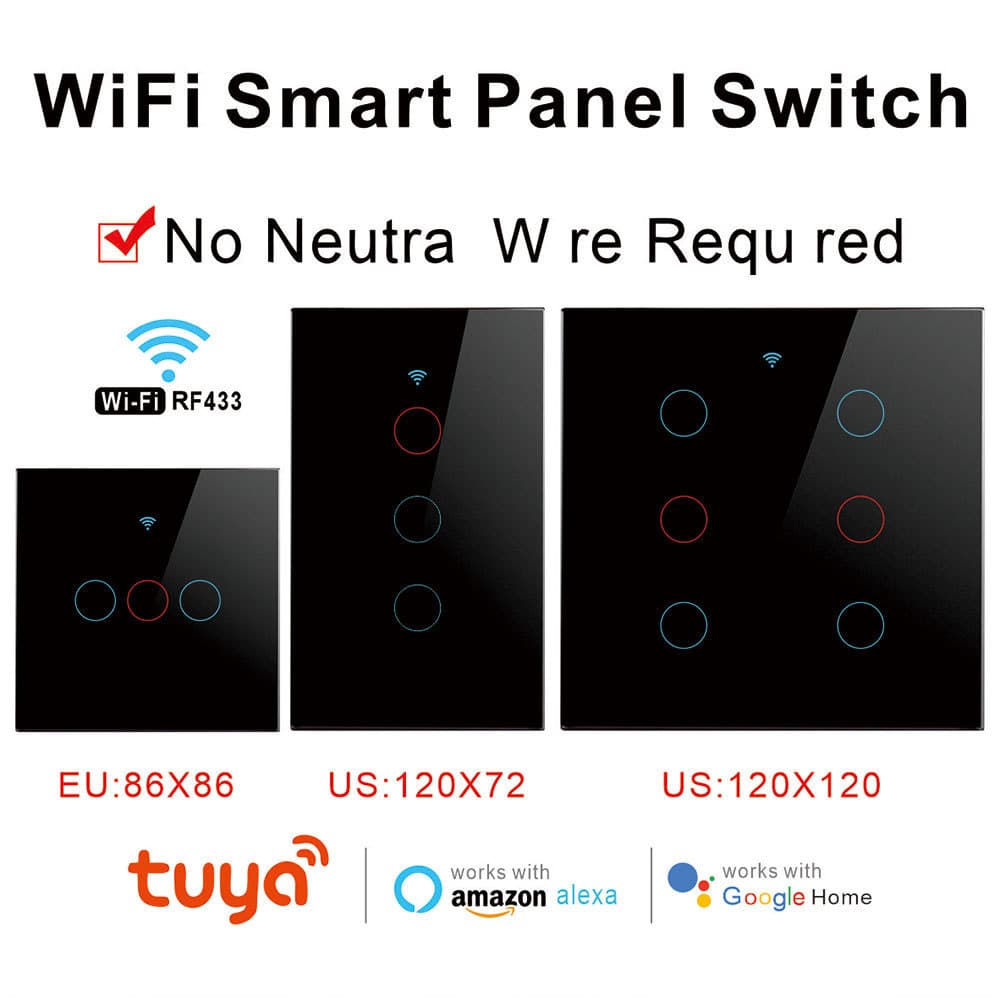 Graffiti WiFi Touch Smart RF433 Switch Smartlife Voice Speaker Google Switch