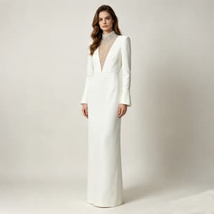 Luxury Quality Banquet Evening Gown Long Dress 2026 Long Sleeve Elegant Sparkling Rhinestone Long Dress Gown