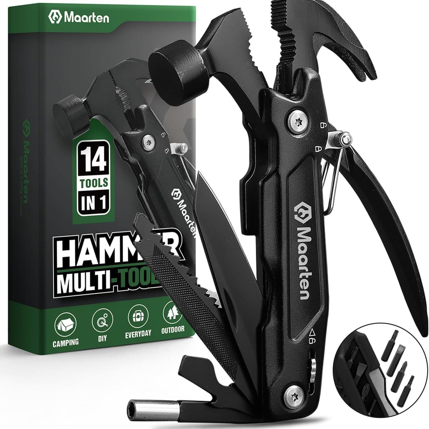 Cross-Border Hot Selling Claw Hammer Outdoor Portable Multi-Functional Hammer Tactical Multi-Function Pliers Hammer Camping Combination Tool
