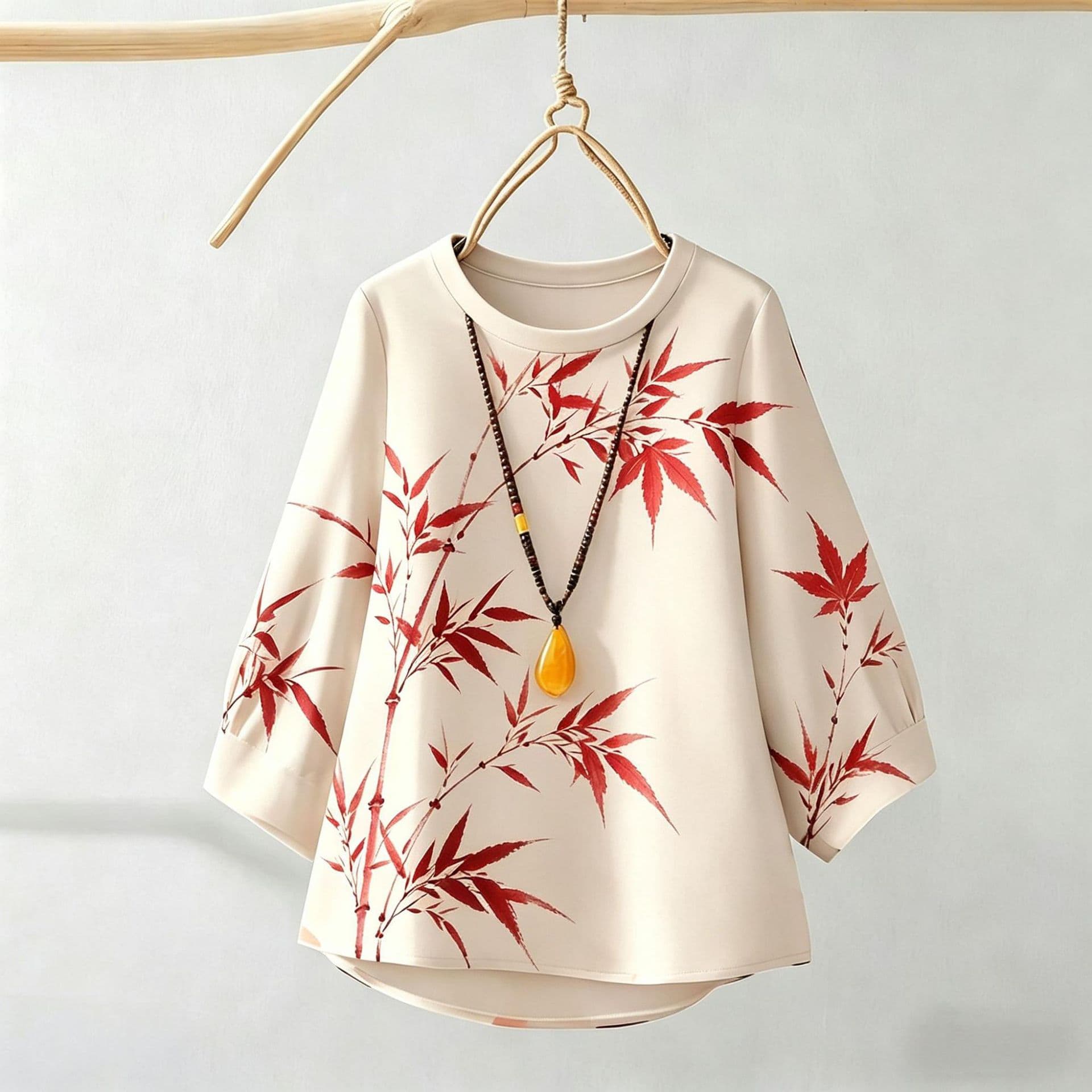New Summer Retro Print T-Shirt Casual Loose Short Style
