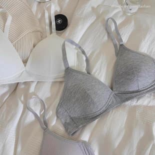 Thin Style Factory Direct Korean New Student Wire-Free Bra Cup Seamless Underwear Thin Push Up for Small Bust