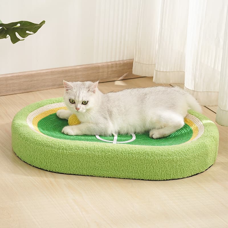 Cat Scratch Bowl Soccer Field Shape All-Season Cat Scratcher Extra Large Sisal Rope Toy Cat Bed Cat Supplies Wholesale