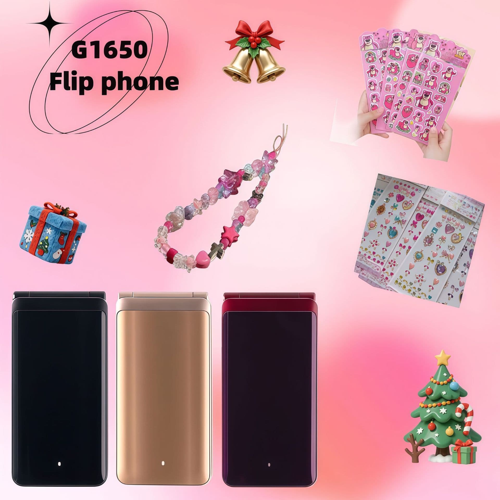 Cross-border Trade G1650 Smartphone Large Sound Large Font Flip Key Elderly Phone Android Export SMG Mobile