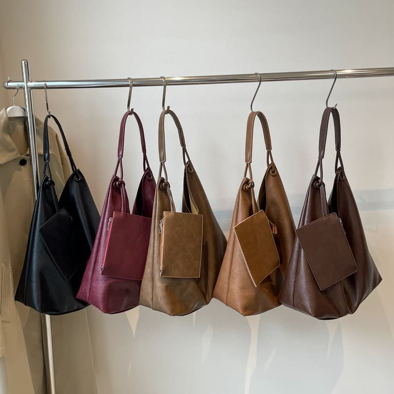 Large-capacity versatile bag for women 2024 new retro fashion casual shoulder shopping bag class commuting tote bag