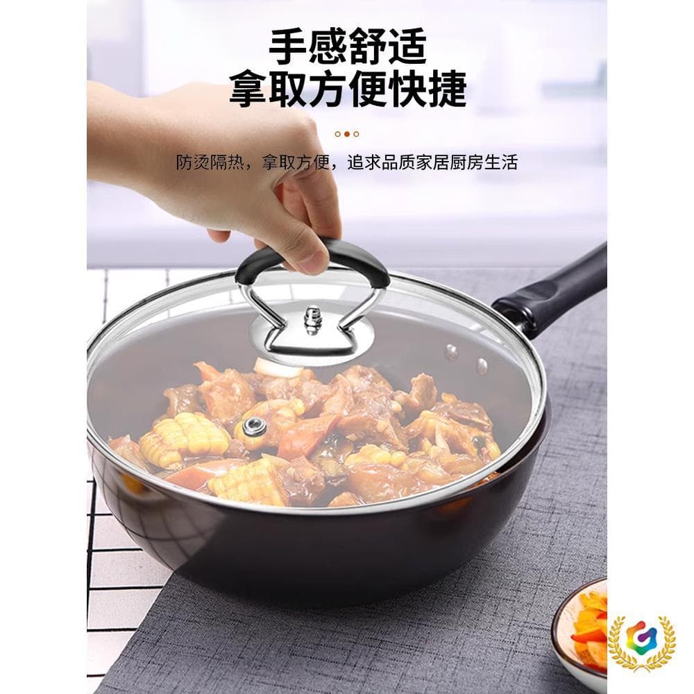 Universal Lid Handle, Replaceable Kitchen Top Cap with Thick Nut, Glass Lid Head for Wok, Silicone Lid Cap