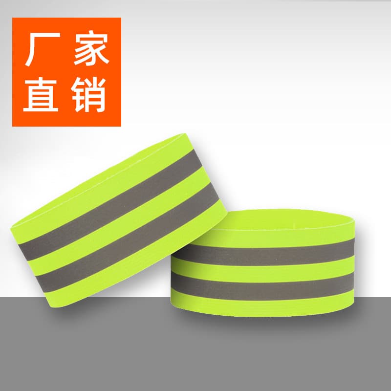 Factory Direct Sale Sports Reflective Wristband Armband Safety Reflective Bracelet for Night Running and Cycling Elastic Wrist Strap