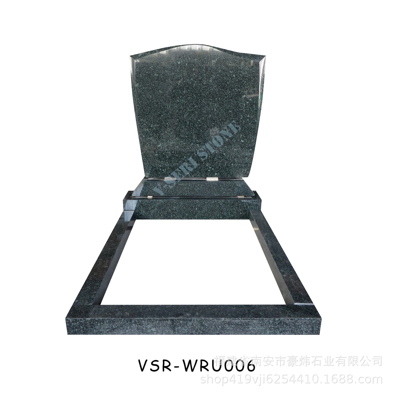 Tombstone Bulk Customization, Russian Style Green Granite Tombstone, Source Manufacturer