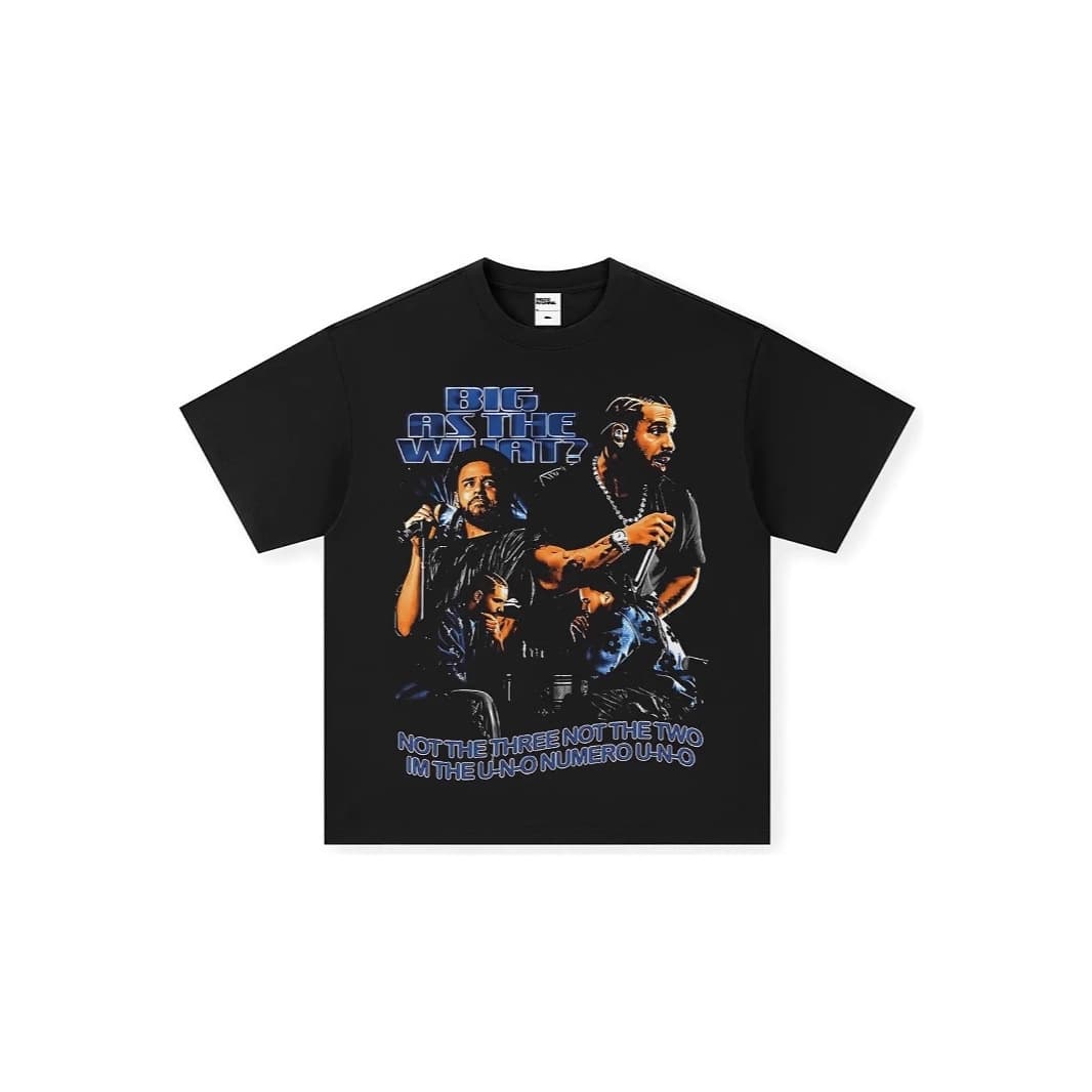 Lij*Drake X J.Coler American Retro Digital Direct Print Loose Fit Versatile Vintage Cotton Men's