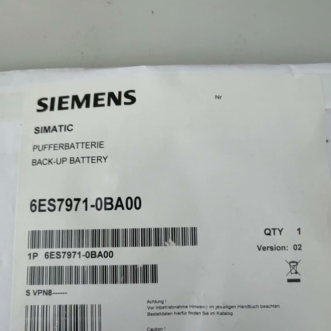 6ES7971-0BA00 S7-400 SL-360 TL-5903 3.6V Lithium Battery Siemens