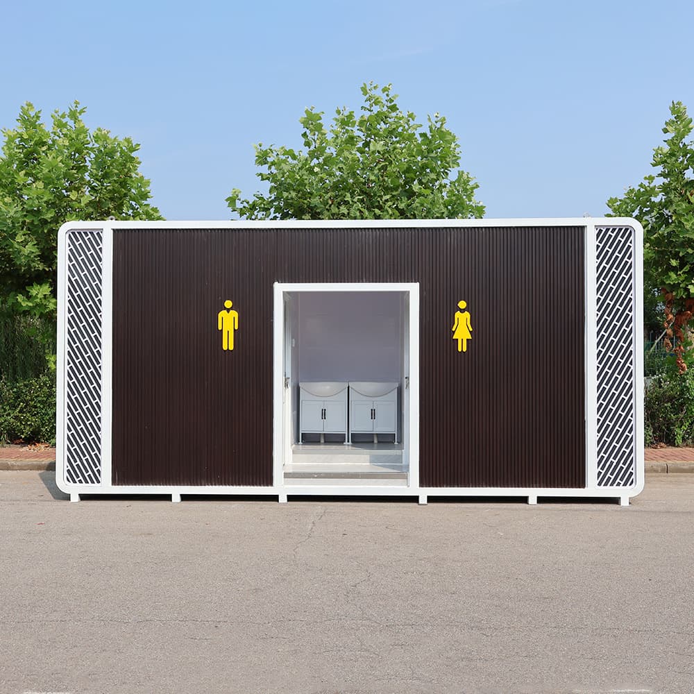 Outdoor Portable Toilet Shower Combo Eco-Friendly Finished Restroom Sanitation Scenic Area Mobile Toilet Squat Toilet
