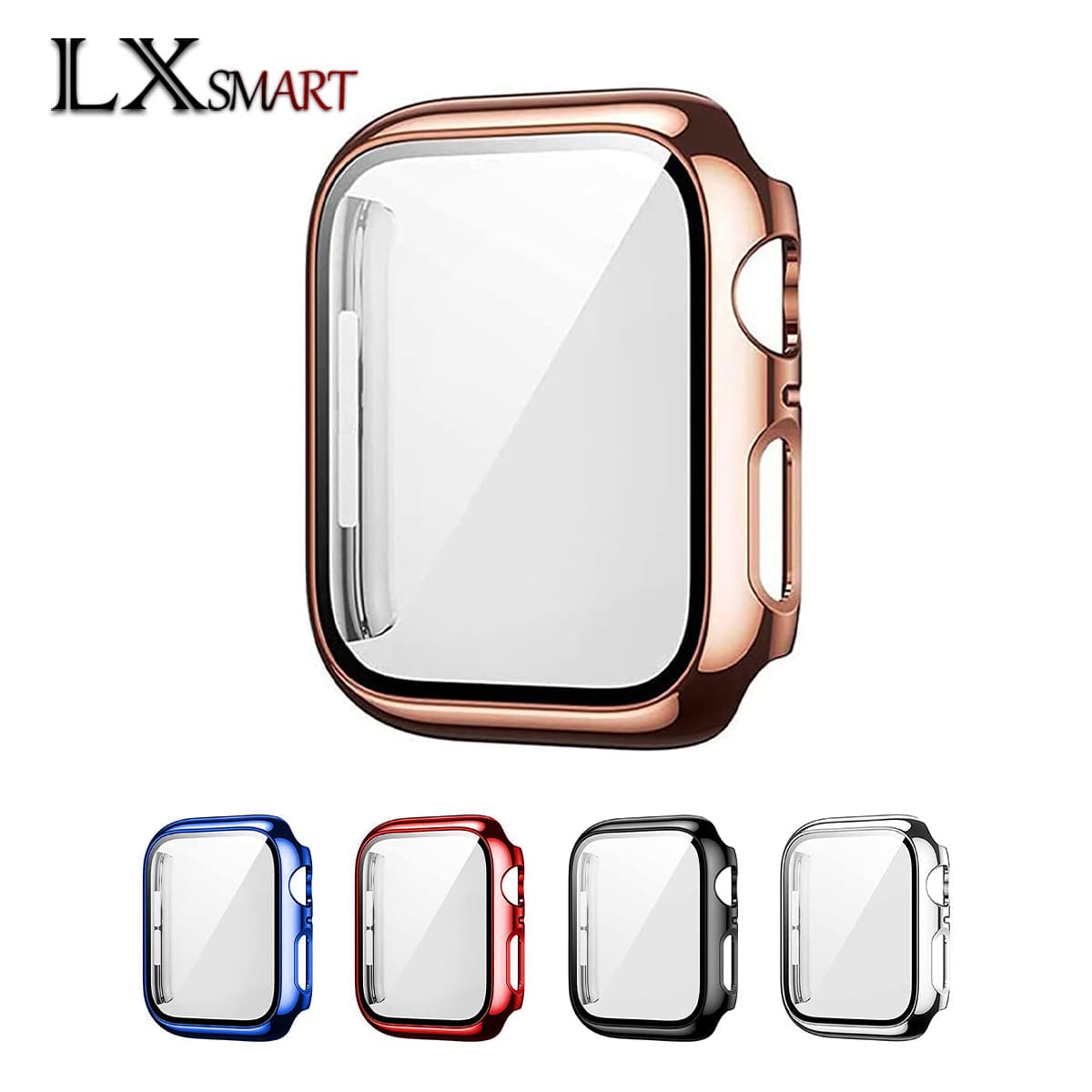 Compatible with Apple 10th generation case, Ultra PC + tempered film electroplated integrated shell, 49mm case and screen protector set