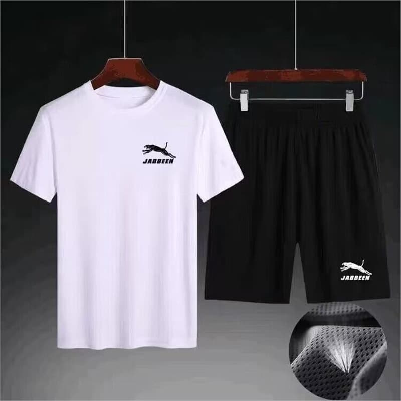 Summer Sport Suit Men Quick Dry T-Shirt Running Fitness Basketball Jersey Top and Shorts Casual Set