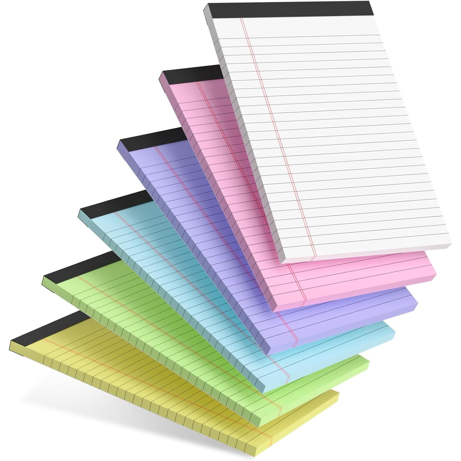 Cross-border Ready Stock 5x8 Inch Lined Notepads Tear-off Pads A5 Quick Notes Colored Journal College Notebooks