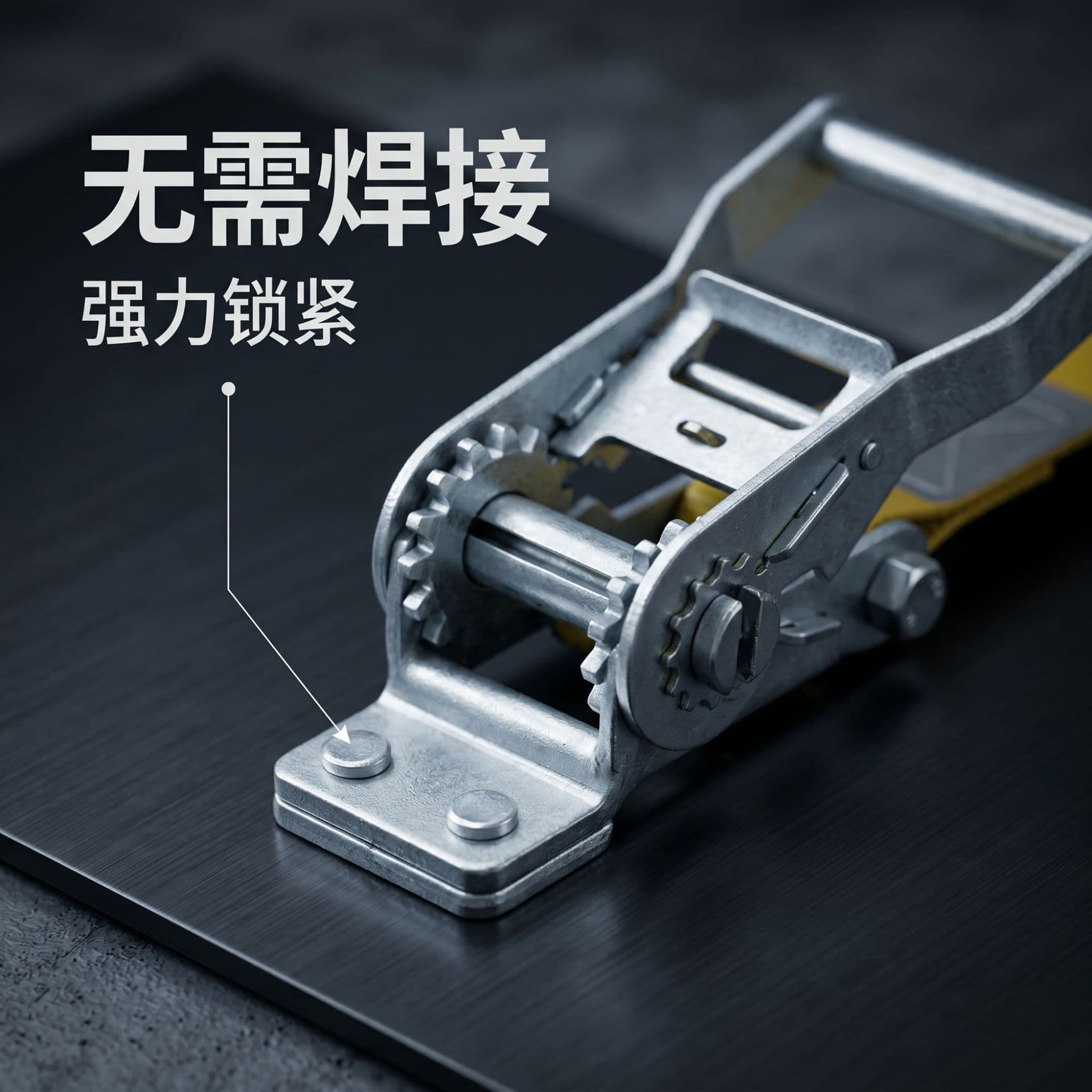 Welding-free rope tightener, car tightening artifact, galvanized rope tightener, small car brake winch