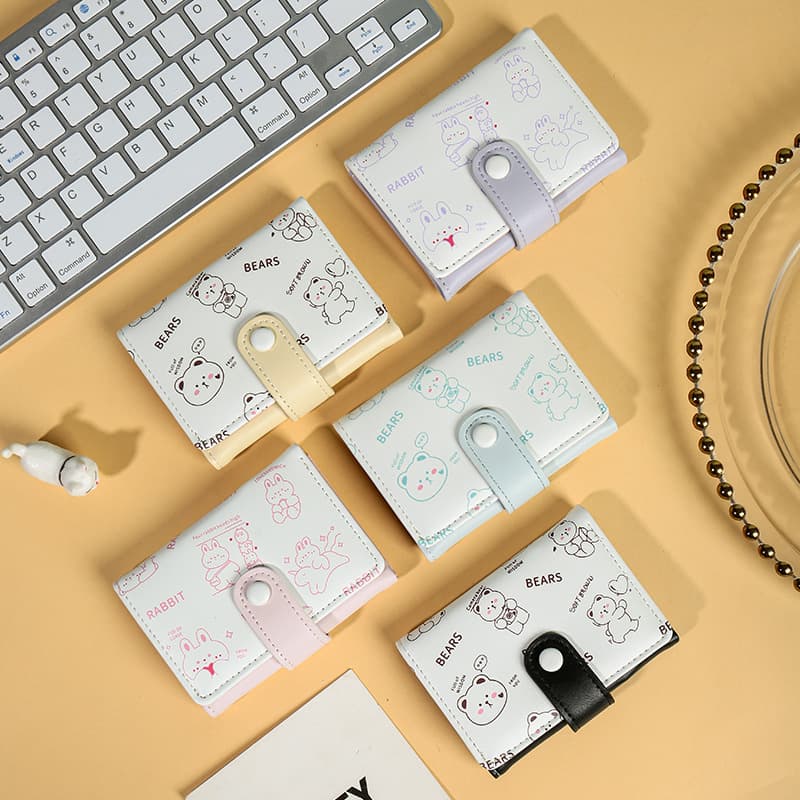 Korean-style Women's Wallet, Short Cartoon Cute Multi-Card Slot Coin Purse Wallet, Wholesale