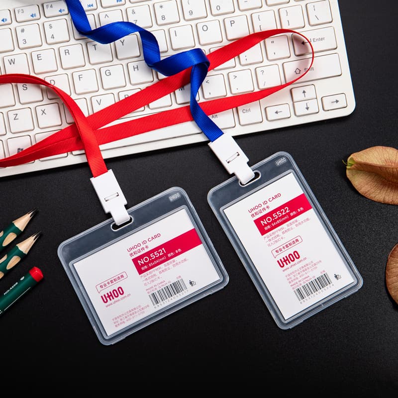 5521 Youhe PP Transparent Card Holder Work Badge ID Card Holder Bus Card Meal Card Access Card Holder Student Large Size