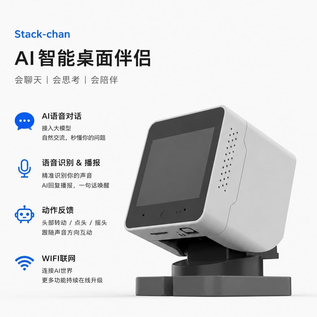 Stackchan AI Voice Conversation Emotional Expression Robot Desktop Robot AI Playmate Birthday Gift